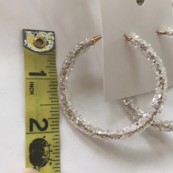 Glitter Hoop Earrings - Picture 4 of 5